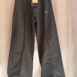 Nike Women’s  Black Wide-Leg Training Joggers with White Swoosh
